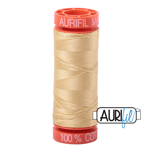 Aurifil Cotton Mako Thread - 50wt - 200m Spool - Wheat - MK50SP200-2125