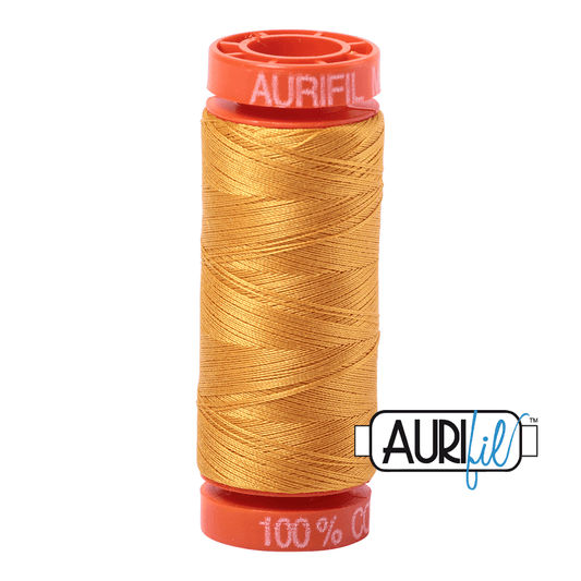 Aurifil Cotton Mako Thread - 50wt - 200m Spool - Orange Mustard - MK50SP200-2140