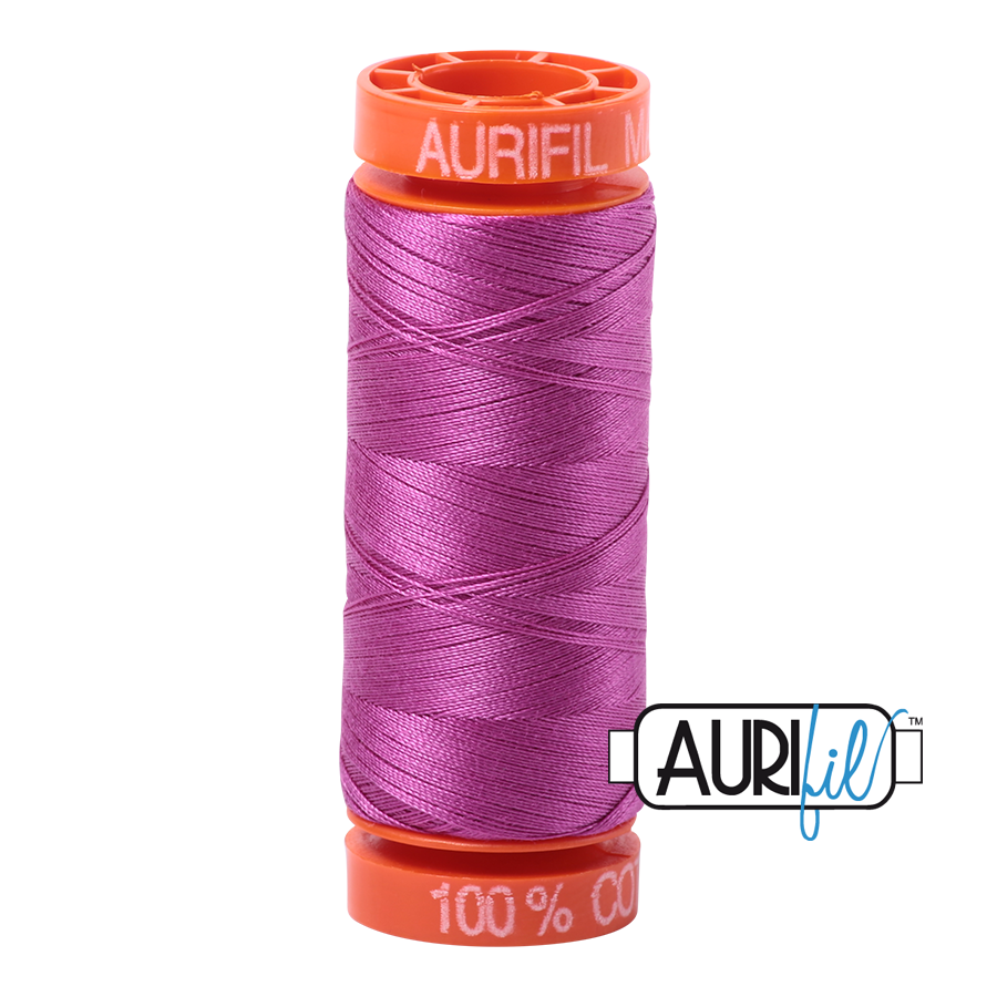 Aurifil Cotton Mako Thread - 50wt - 220m Spool - Magenta - BMK50 2535