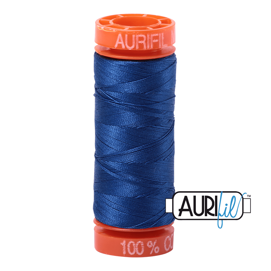 Aurifil Cotton Mako Thread - 50wt - 200m Spool - Dark Cobalt - MK50SP200-2740