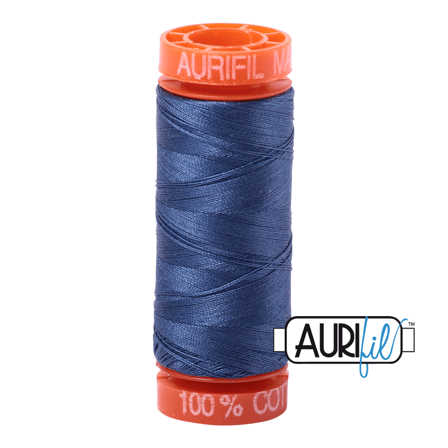Aurifil Cotton Mako Thread - 50wt - 200m Spool - Steel Blue - MK50SP200-2775