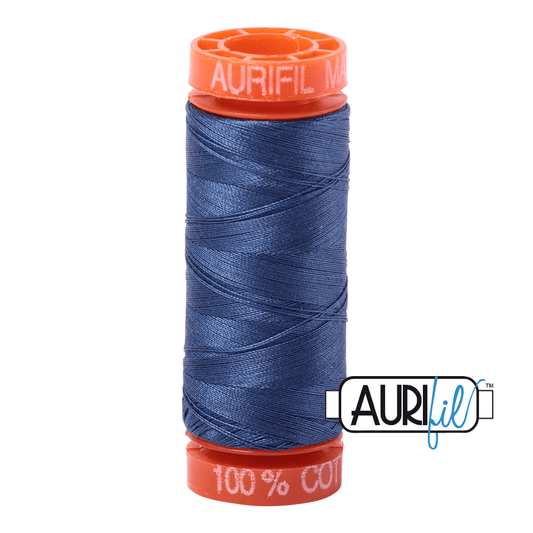 Aurifil Cotton Mako Thread - 50wt - 200m Spool - Steel Blue - MK50SP200-2775