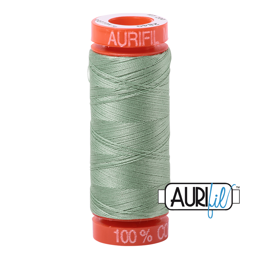Aurifil Cotton Mako Thread - 50wt - 200m Spool - Loden Green - MK50SP200-2840