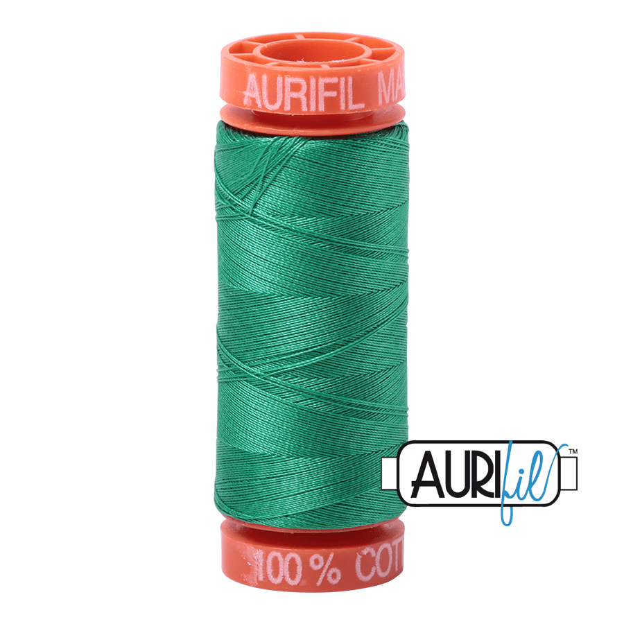 Aurifil Cotton Mako Thread - 50wt - 200m Spool - Emerald - MK50SP200-2865
