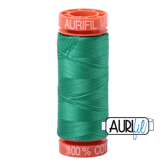 Aurifil Cotton Mako Thread - 50wt - 200m Spool - Emerald - MK50SP200-2865