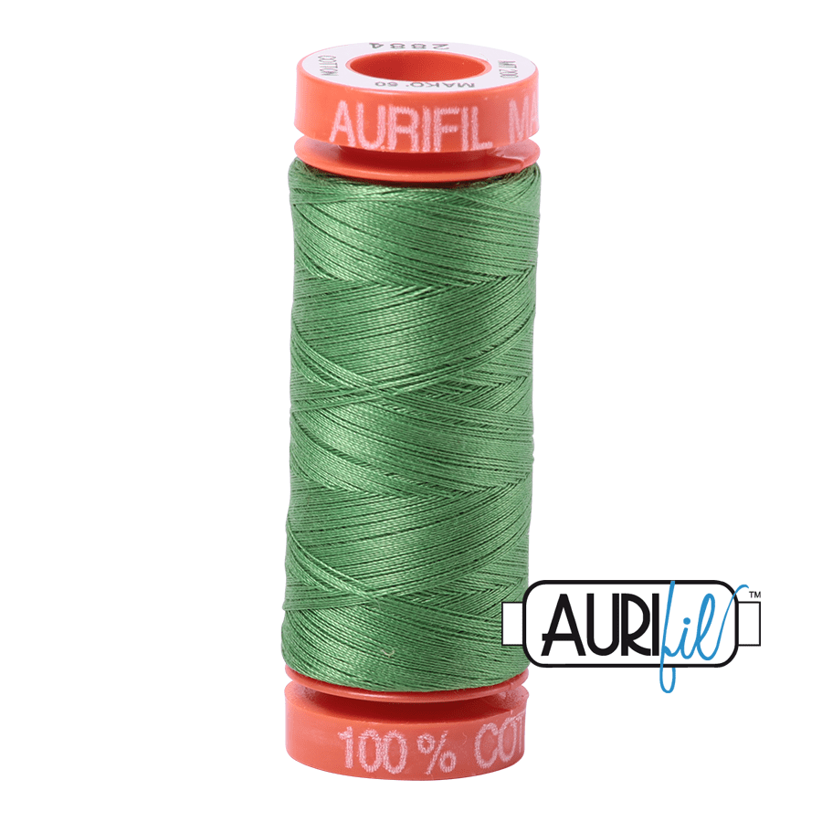 Aurifil Cotton Mako Thread - 50wt - 200m Spool - Green Yellow - MK50SP200-2884