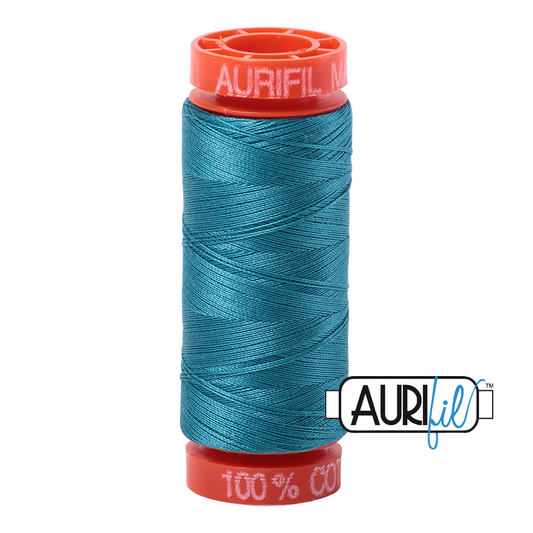 Aurifil Cotton Mako Thread - 50wt - 200m Spool - Dark Turquoise - MK50SP200-4182