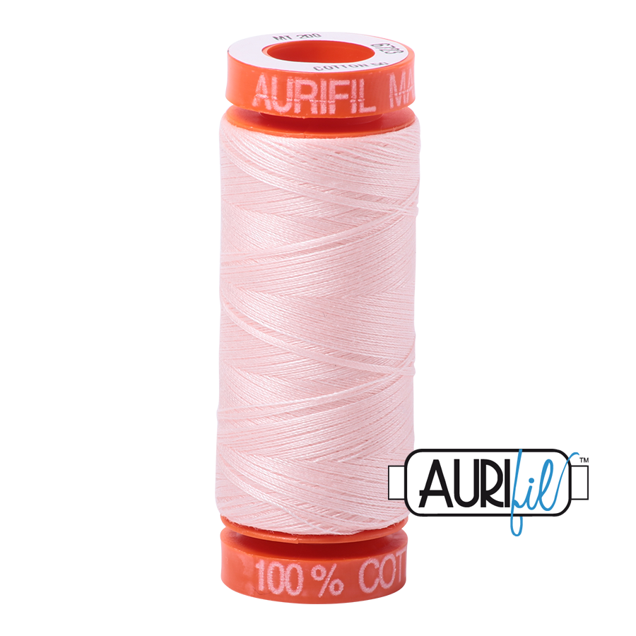 Aurifil Cotton Mako Thread - 50wt - 220m Spool - Fairy Floss - BMK50 6723