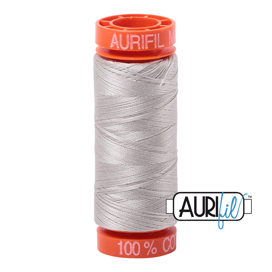 Aurifil Cotton Mako Thread - 50wt - 220m Spool - Moonshine - BMK50 6724