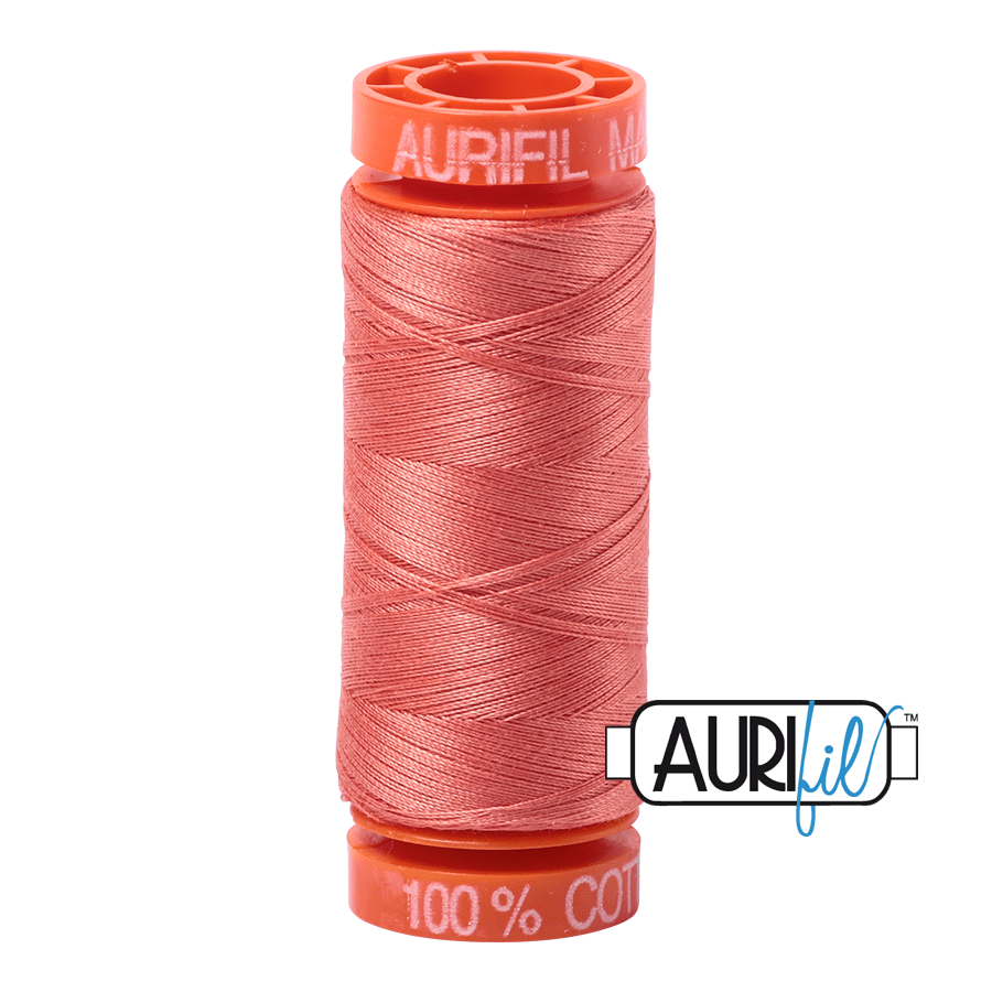 Aurifil Cotton Mako Thread - 50wt - 200m Spool - Tangerine Dream - MK50SP200-6729