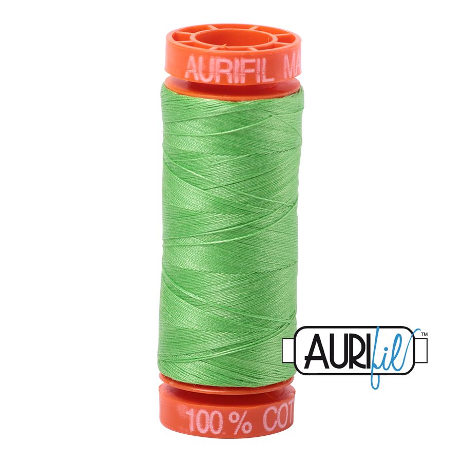 Aurifil Cotton Mako Thread - 50wt - 200m Spool - Shamrock Green - MK50SP200-6737