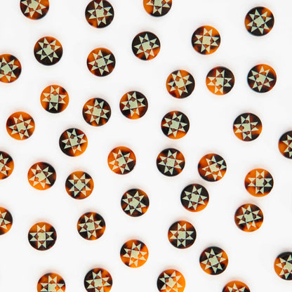 Sarah Hearts - Premium Buttons - Quilt Star Small 5/8" Buttons - BT09