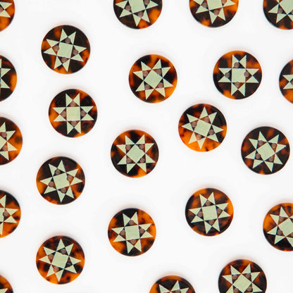 Sarah Hearts - Premium Buttons - Quilt Star Large 1" Buttons - BT10