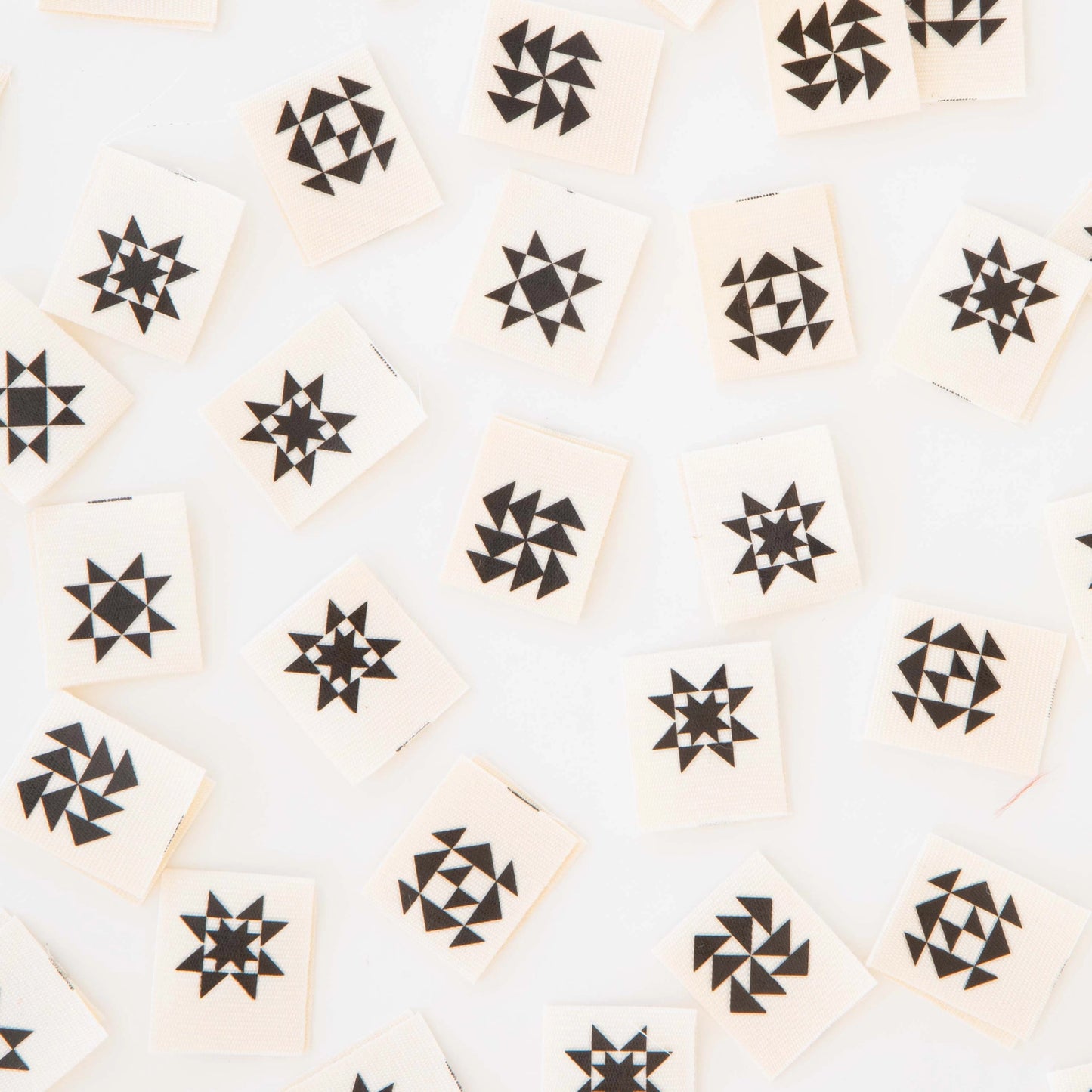 Sarah Hearts - Black Quilt Block Multipack - Sewing Woven Clothing Label Tags - LC186