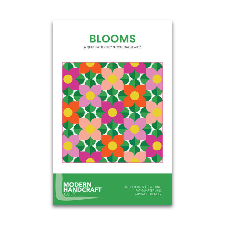 Blooms Quilt Pattern - Modern Handcraft - MH 021 - Printed Pattern (preorder)