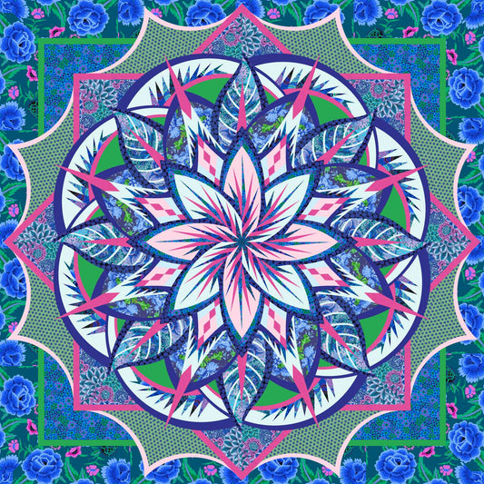 Jungle Magnolia (Queen) Kaffe Quilt Kit - Fabric Only (Preorder)