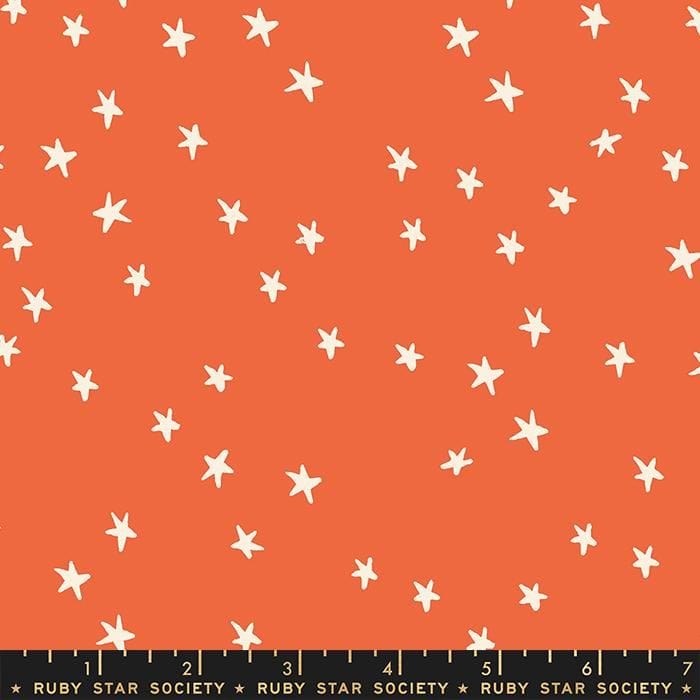 Cotton quilting fabric pattern called 'Starry in Nutmeg'. Part of the 'Starry' fabric collection. Designed by Ruby Star Society for fabric company Moda Fabrics. SKU: RS4109 42. 44-45 inch width.