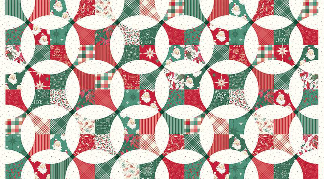 PREORDER - Merry Little Christmas - Christmas Petals Cheater Print - Sandy Gervais - C14849-MULTI - Half Yard