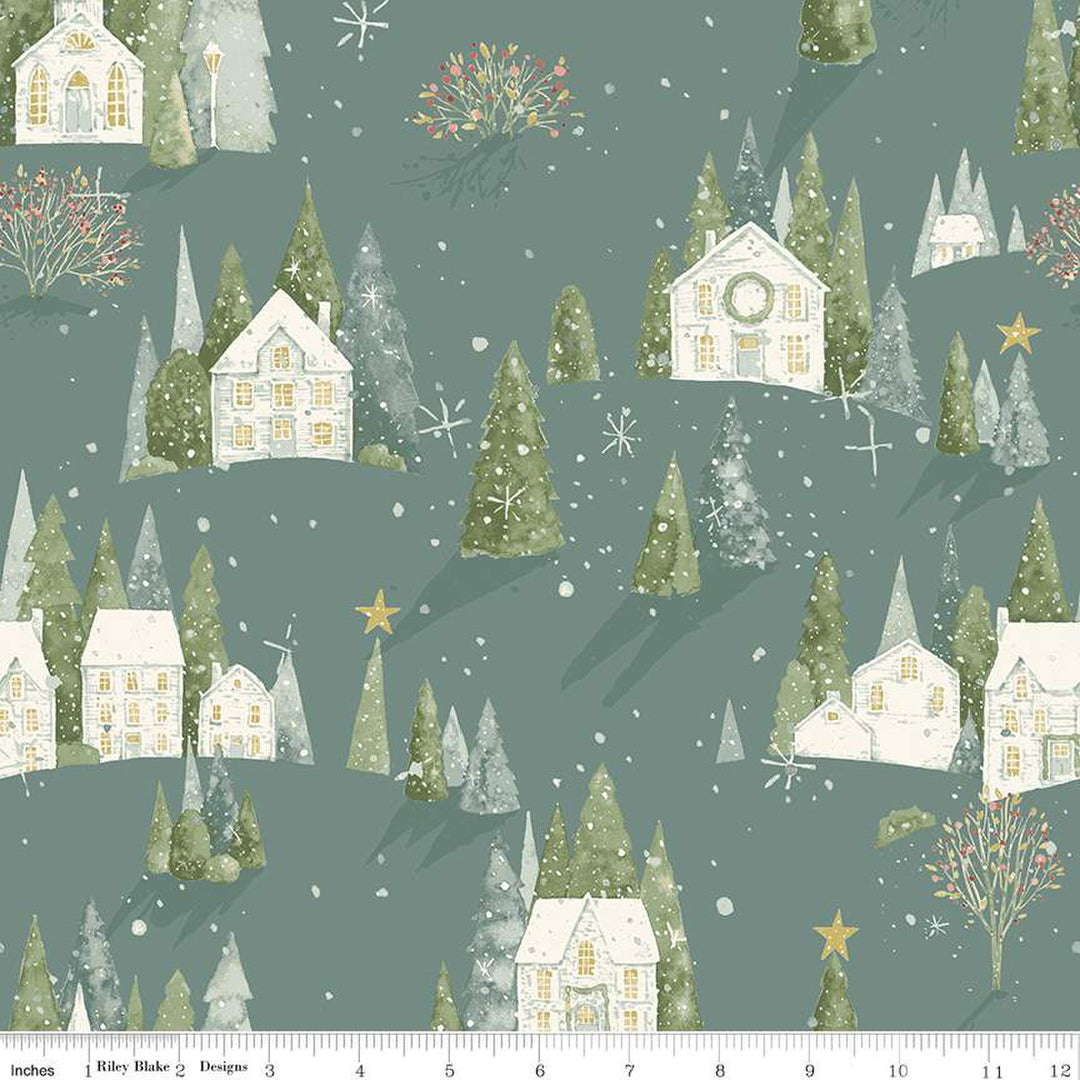 PREORDER - Magical Winterland - Home Sweet Home in Winter - Lisa Audit - C14940-WINTER - Half Yard