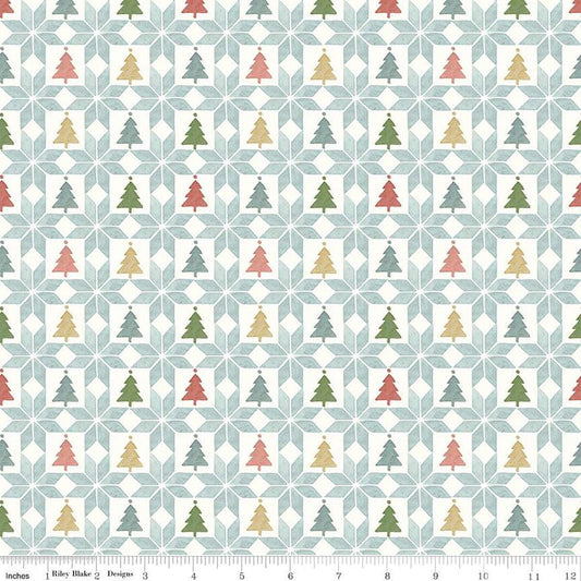 Cotton quilting fabric pattern called 'Patchwork in Multi'. Part of the 'Magical Winterland' fabric collection. Designed by Lisa Audit for fabric company Riley Blake. SKU: C14946-MULTI. 44-45 inch width.