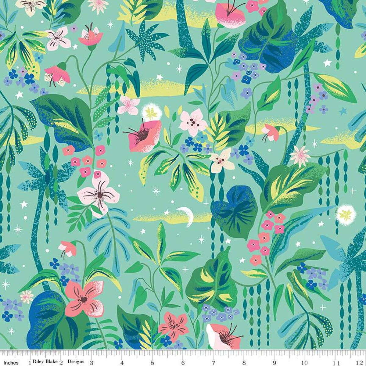 Forever Neverland - Tropical Floral in Songbird - Jill Howarth - C15903-SONGBIRD - Half Yard