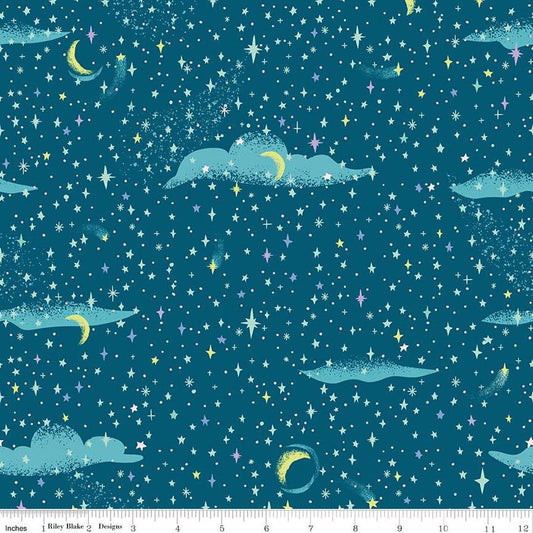 Forever Neverland - Pixie Dust in Night - Jill Howarth - C15905-NIGHT - Half Yard