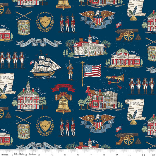 Independence in Oxford quilting fabric, part of the Independence fabric collection by The RBD Designers (SKU: C17330-OXFORD)