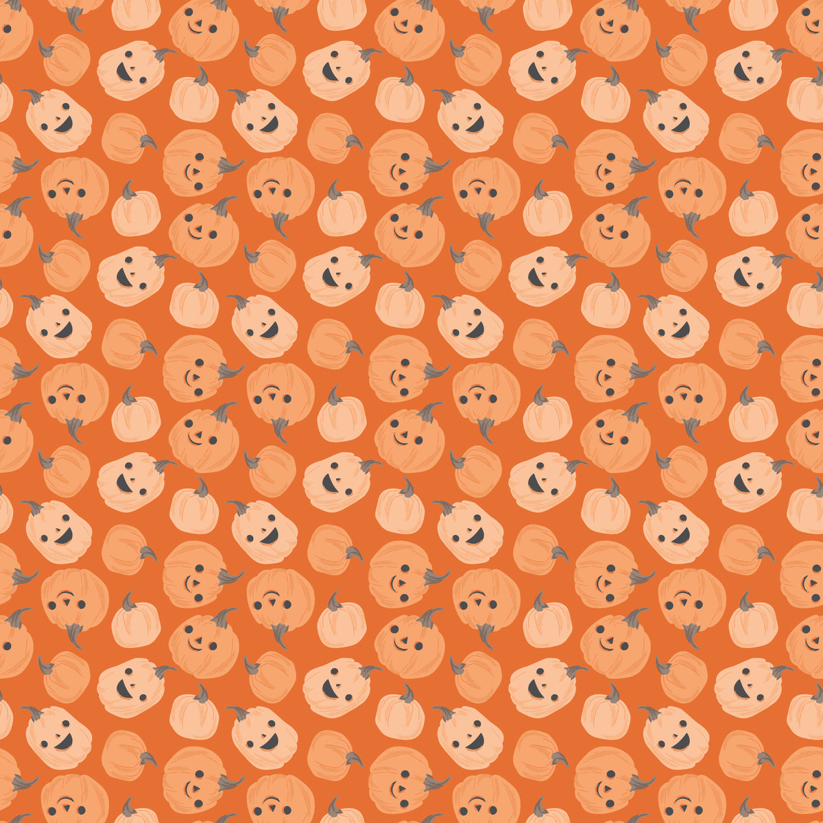Frank and Friends - Pumpkins in Orange - My Mind's Eye - C17472-ORANGE - Half Yard
