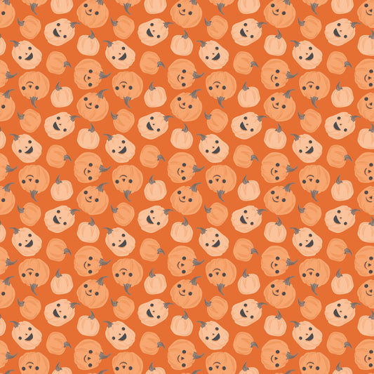 Frank and Friends - Pumpkins in Orange - My Mind's Eye - C17472-ORANGE - Half Yard