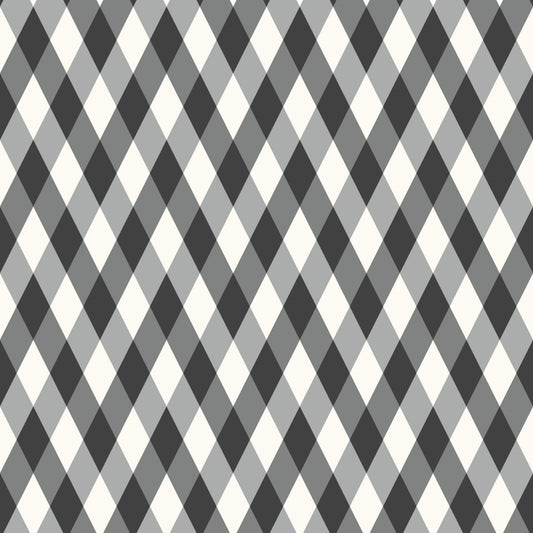 Frank and Friends - Diamonds in Black - My Mind's Eye - C17473-BLACK - Half Yard