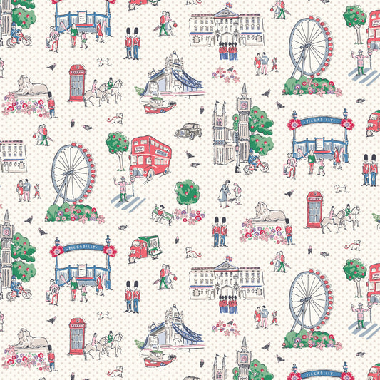 From London, With Love - Main Cream  - Cath Kidston - C18990-CREAM - Half Yard (Preorder)