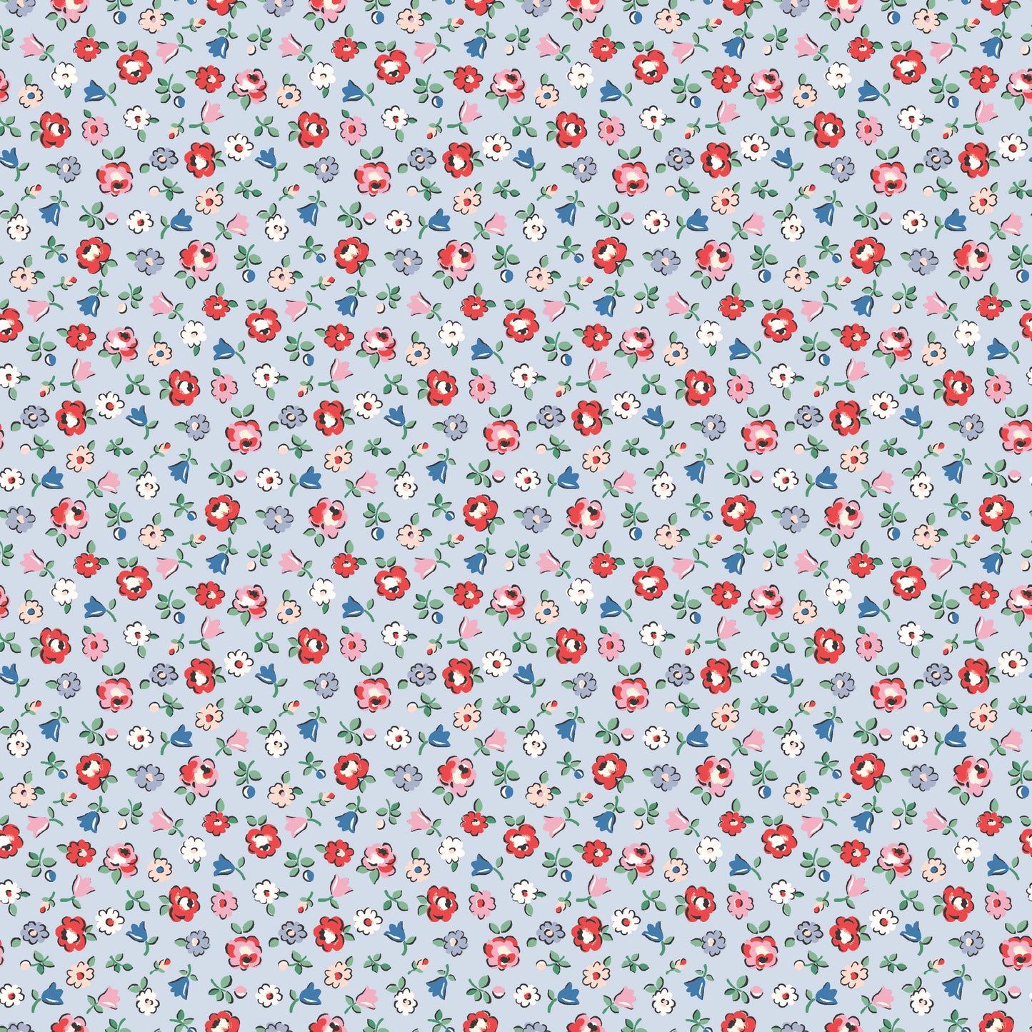 From London, With Love - Ditsy Floral Light Blue  - Cath Kidston - C18991-LTBLUE - Half Yard (Preorder)