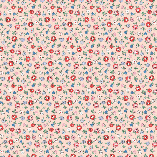 From London, With Love - Ditsy Floral Peach  - Cath Kidston - C18991-PEACH - Half Yard (Preorder)