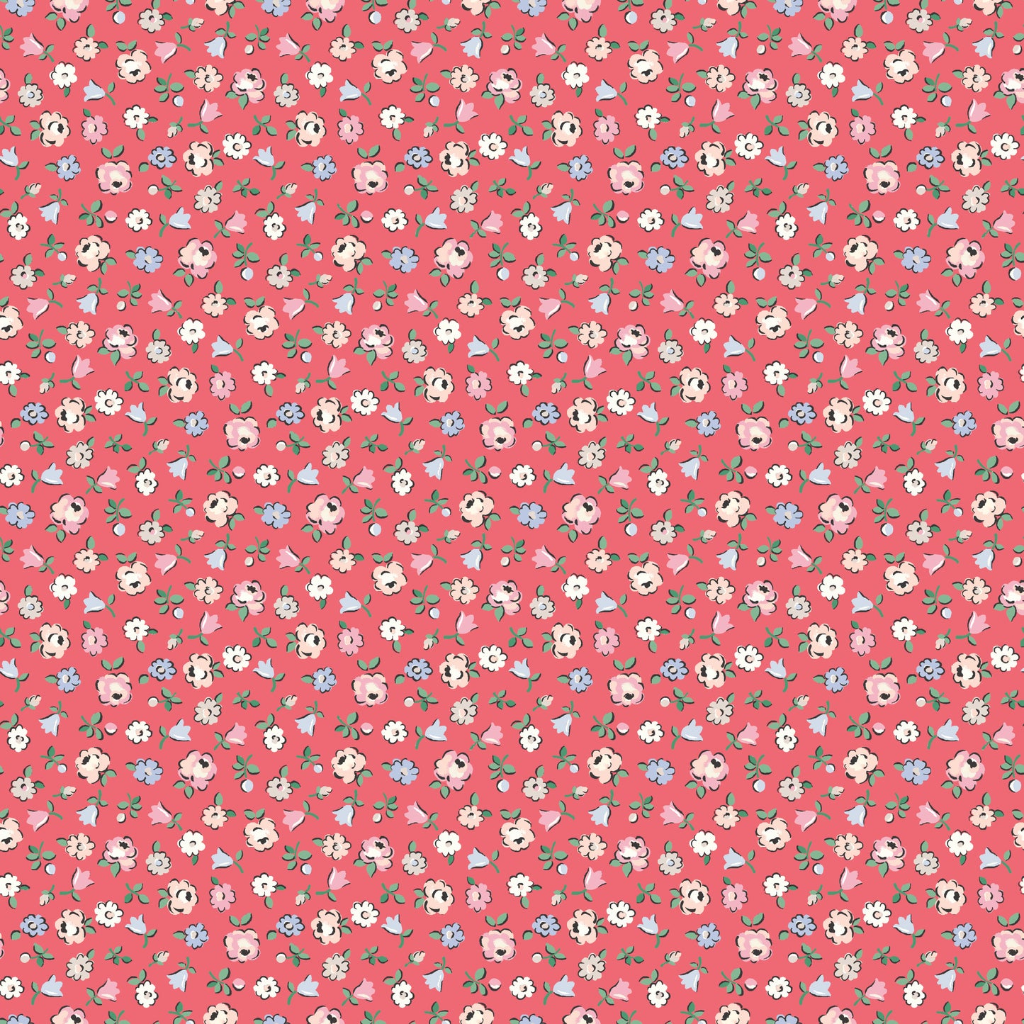 From London, With Love - Ditsy Floral Red  - Cath Kidston - C18991-RED - Half Yard (Preorder)