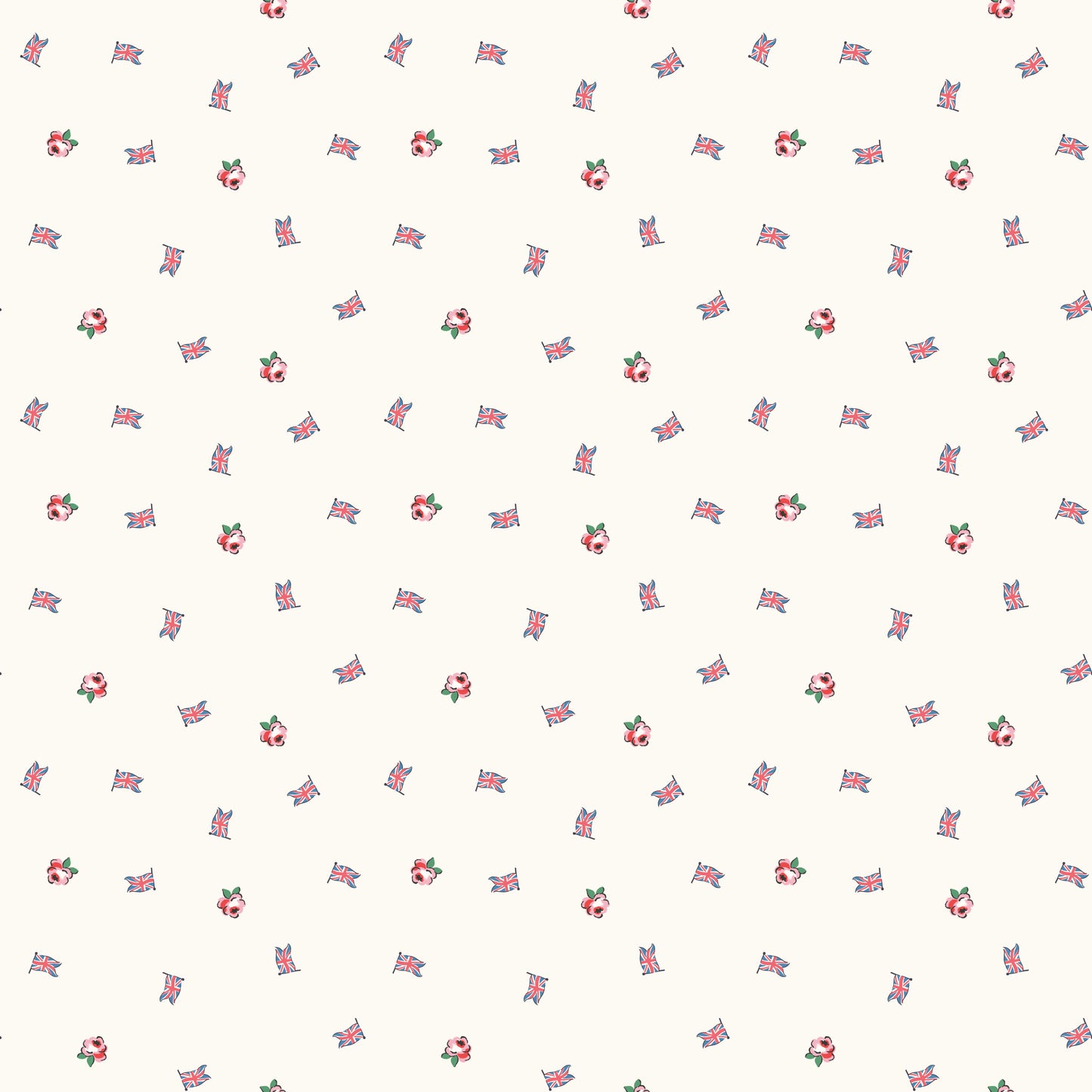 From London, With Love - Flags Cream  - Cath Kidston - C18992-CREAM - Half Yard (Preorder)