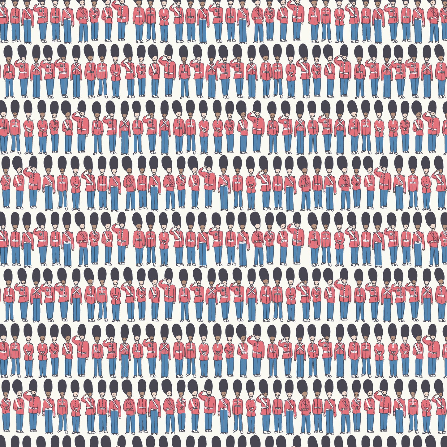 From London, With Love - Guards Cream  - Cath Kidston - C18993-CREAM - Half Yard (Preorder)