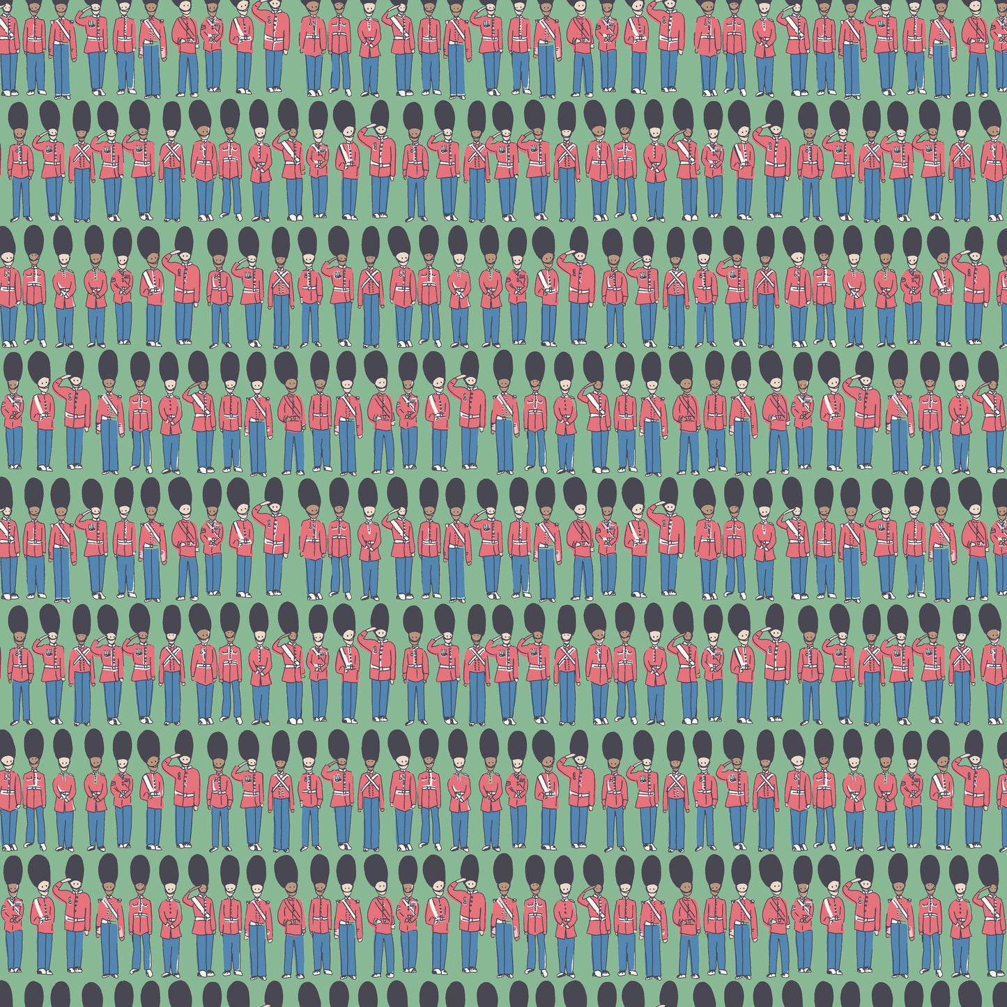 From London, With Love - Guards Green  - Cath Kidston - C18993-GREEN - Half Yard (Preorder)