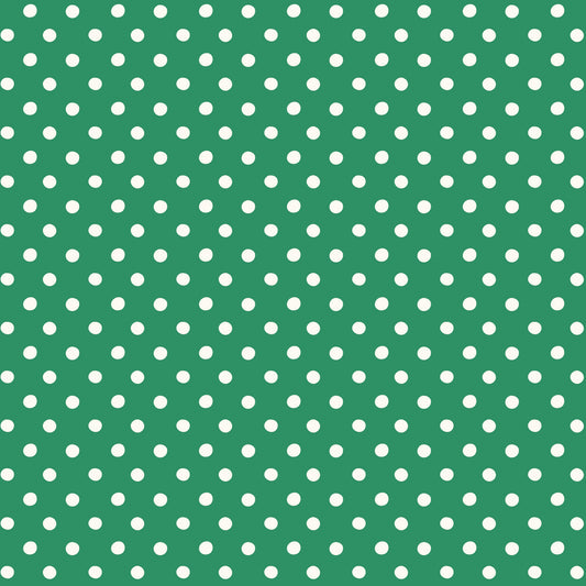 From London, With Love - Button Dots Green  - Cath Kidston - C18994-GREEN - Half Yard (Preorder)