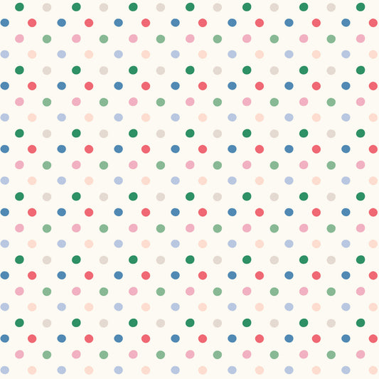 From London, With Love - Button Dots Multi  - Cath Kidston - C18994-MULTI - Half Yard (Preorder)