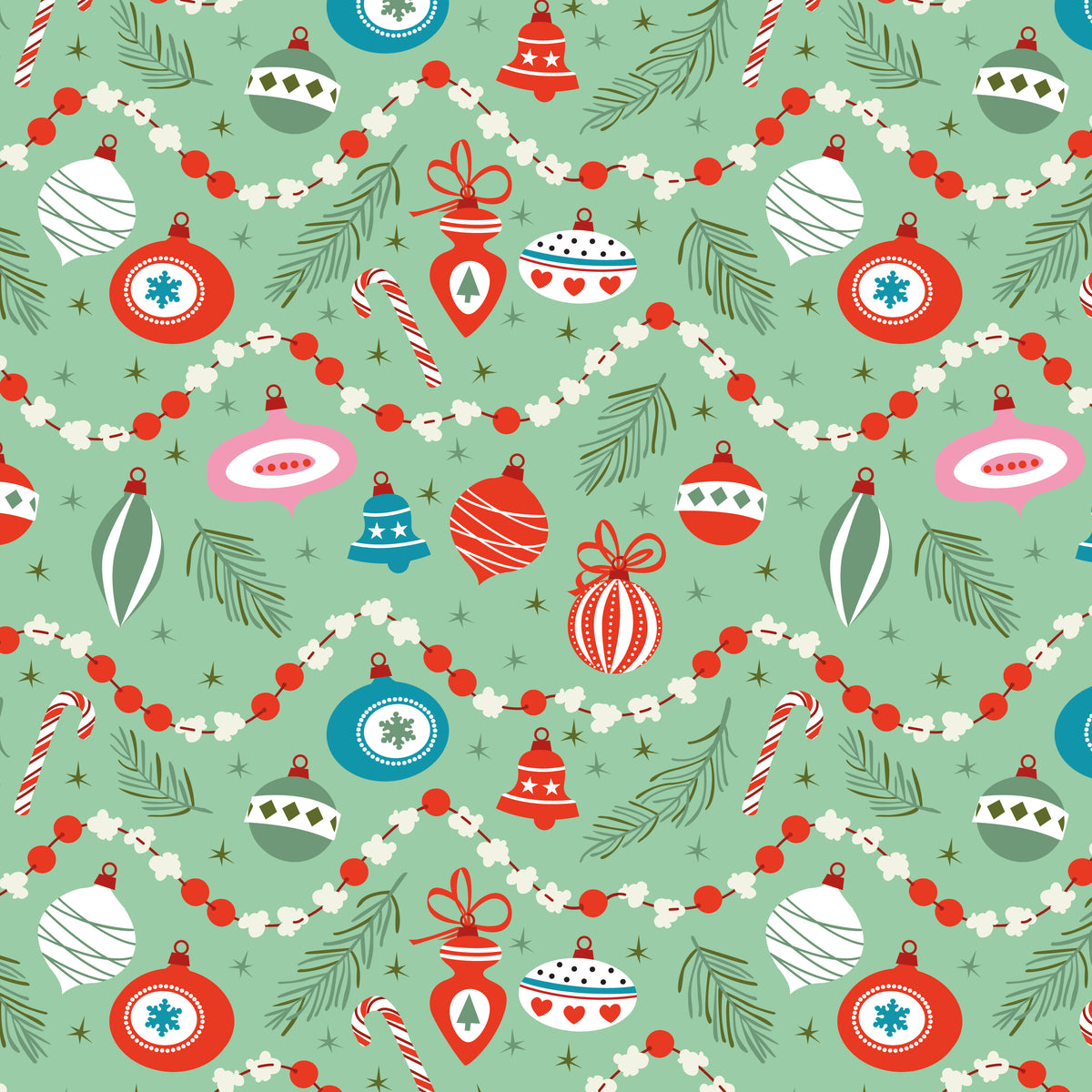 Christmas Cheer - Oh Christmas Tree in Green - Shawn Wallace - C19063-GREEN - Half Yard (Preorder)