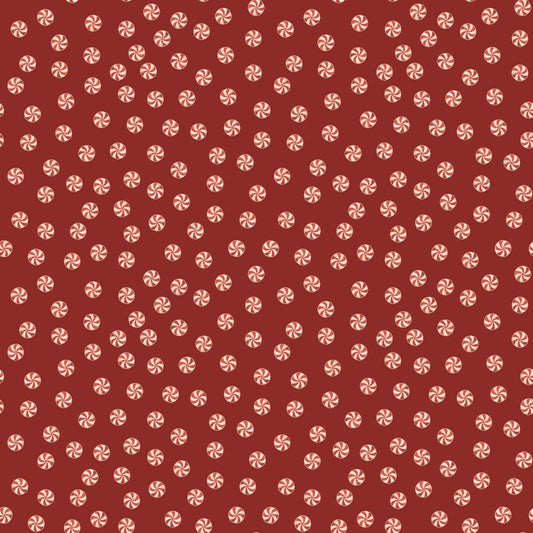 Santa's Fair - Mints in Red - Lisa Audit - C19204-RED - Half Yard (Preorder)