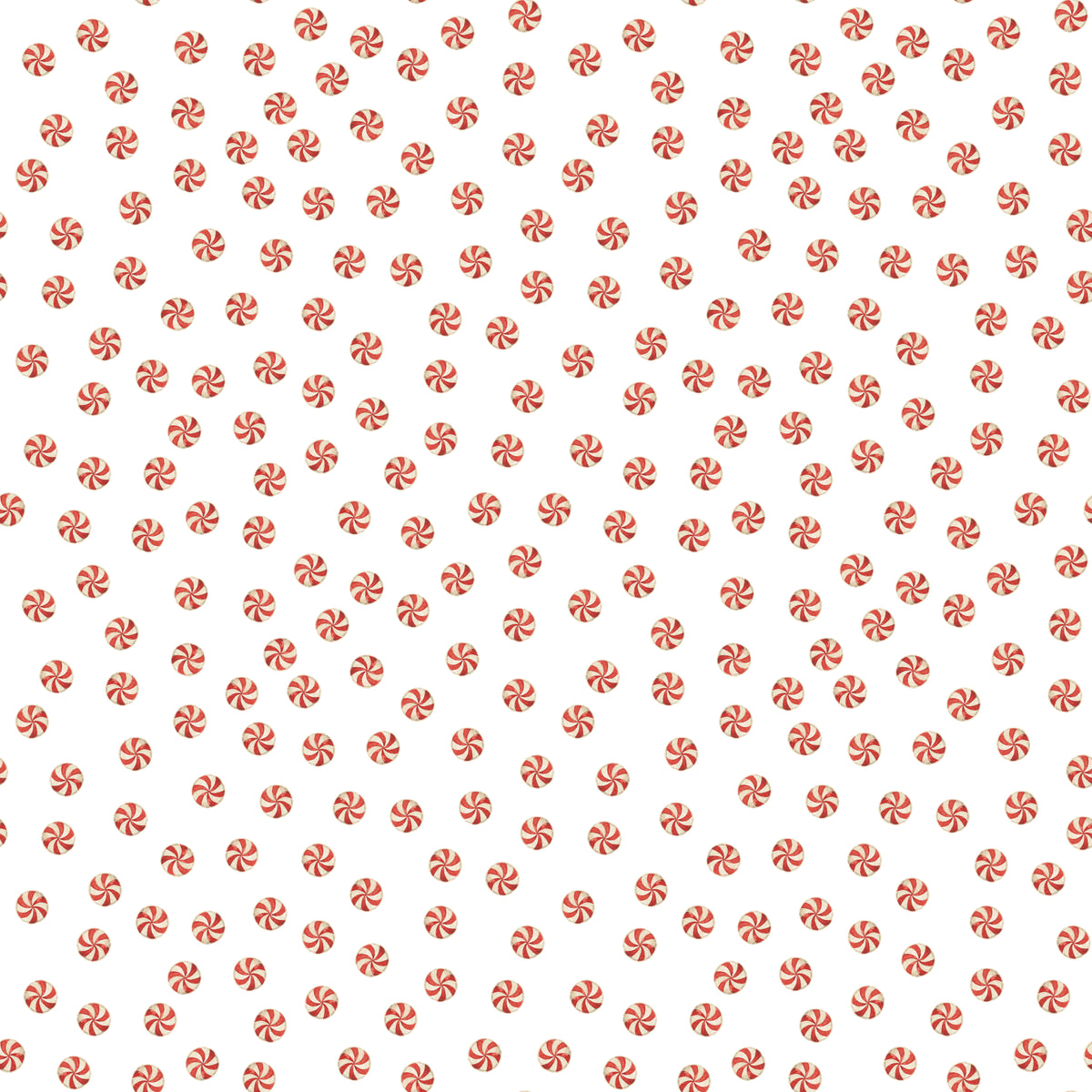 Santa's Fair - Mints in White - Lisa Audit - C19204-WHITE - Half Yard (Preorder)