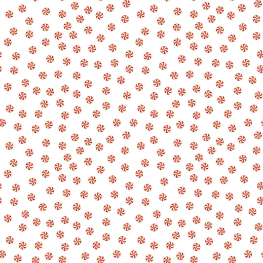 Santa's Fair - Mints in White - Lisa Audit - C19204-WHITE - Half Yard (Preorder)