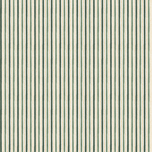 Santa's Fair - Stripes in Green - Lisa Audit - C19205-GREEN - Half Yard (Preorder)