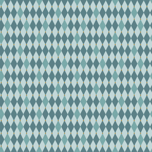 Santa's Fair - Diamonds in Blue - Lisa Audit - C19206-BLUE - Half Yard (Preorder)