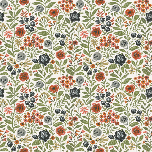 Witchy Vibes - Botanicals in Ghost - Lisa Audit - CD19272-GHOST - Half Yard (Preorder)