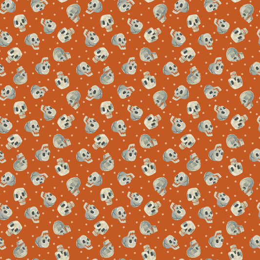 Witchy Vibes - Bonefall in Pumpkin - Lisa Audit - CD19273-PUMPKIN - Half Yard (Preorder)