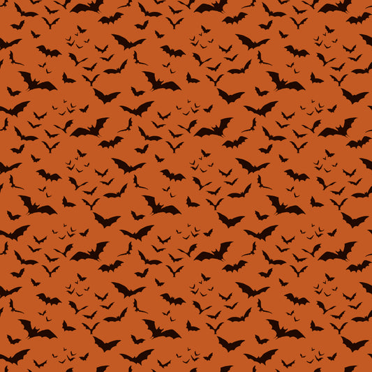Witchy Vibes - Bats in Pumpkin - Lisa Audit - CD19274-PUMPKIN - Half Yard (Preorder)