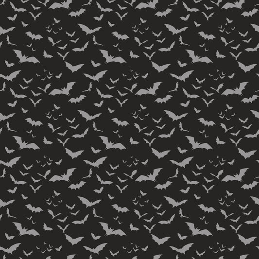 Witchy Vibes - Bats in Raven - Lisa Audit - CD19274-RAVEN - Half Yard (Preorder)