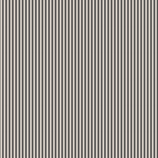 Stripes - Ivory Charcoal  - The RBD Designers - C505-CHARCOAL - Half Yard